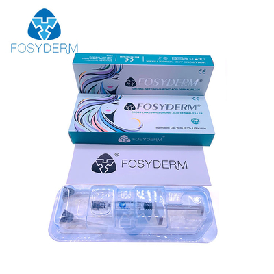 Hyaluronic Acid Fosyderm Dermal Filler لحقن الشفاه للوجه 24 مجم / مل