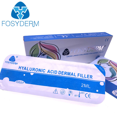 Fosyderm 2ml حمض الهيالورونيك ملء الجلد ل تجاعيد الوجه الشفاه الذقن الخدين