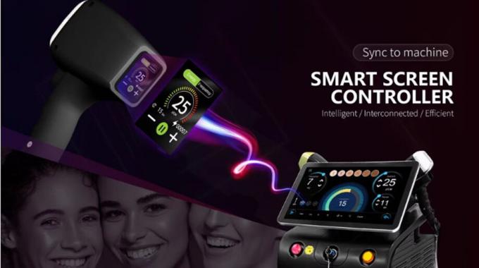 808nm عقدة واحدة / مزدوجة 1200W 1800W آلة إزالة الشعر بالليزر بالديود الثلج التيتانيوم للصالون 2