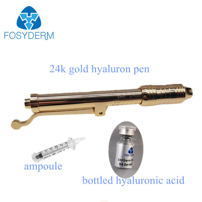 غير مؤلم 24k الذهب Hyaluron القلم العلاج لمكافحة التجاعيد ، تجديد الجلد
