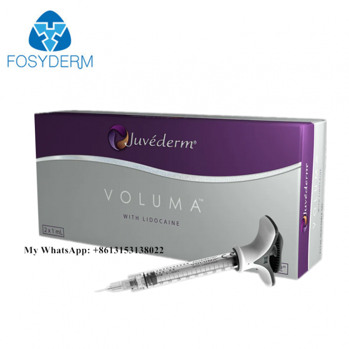 JUVÉDERM VOLUMA dermal filler product packaging and syringe